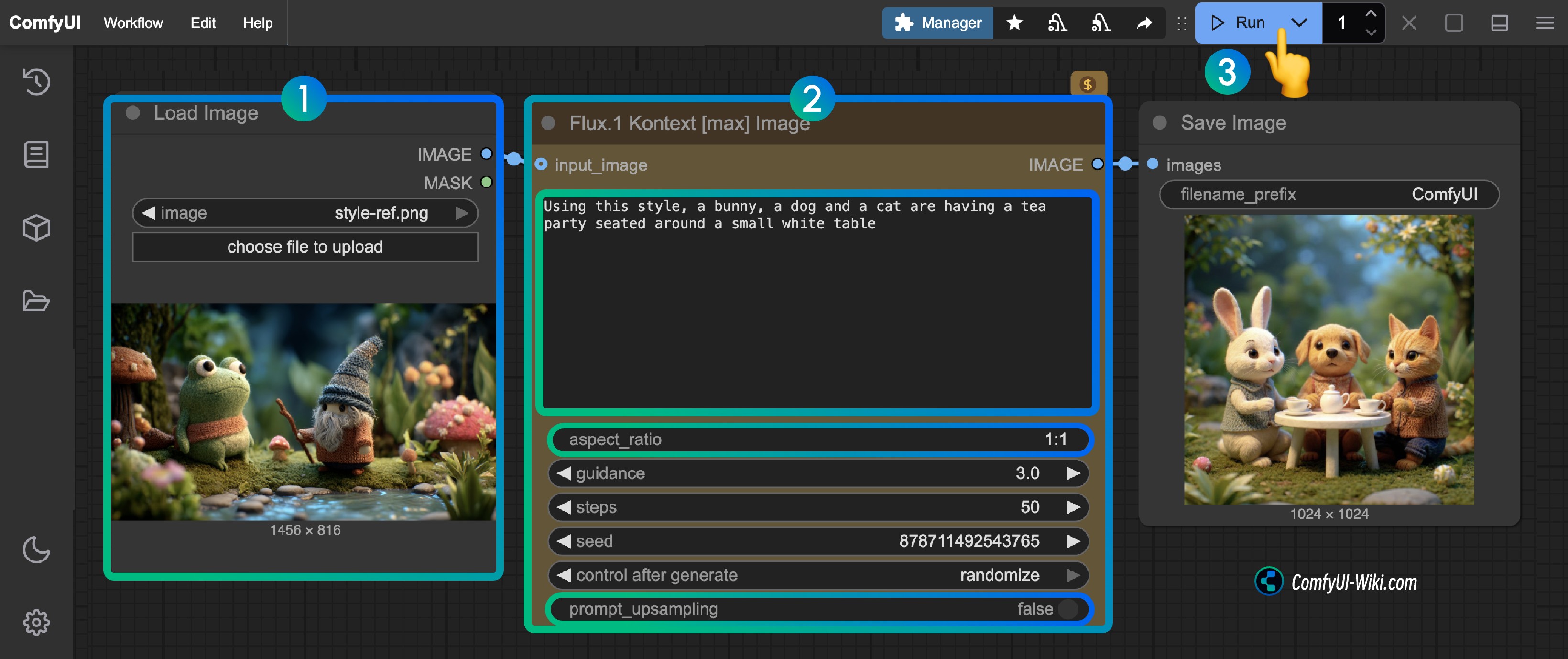 FLUX.1 Kontext (Max Image) Editing Steps