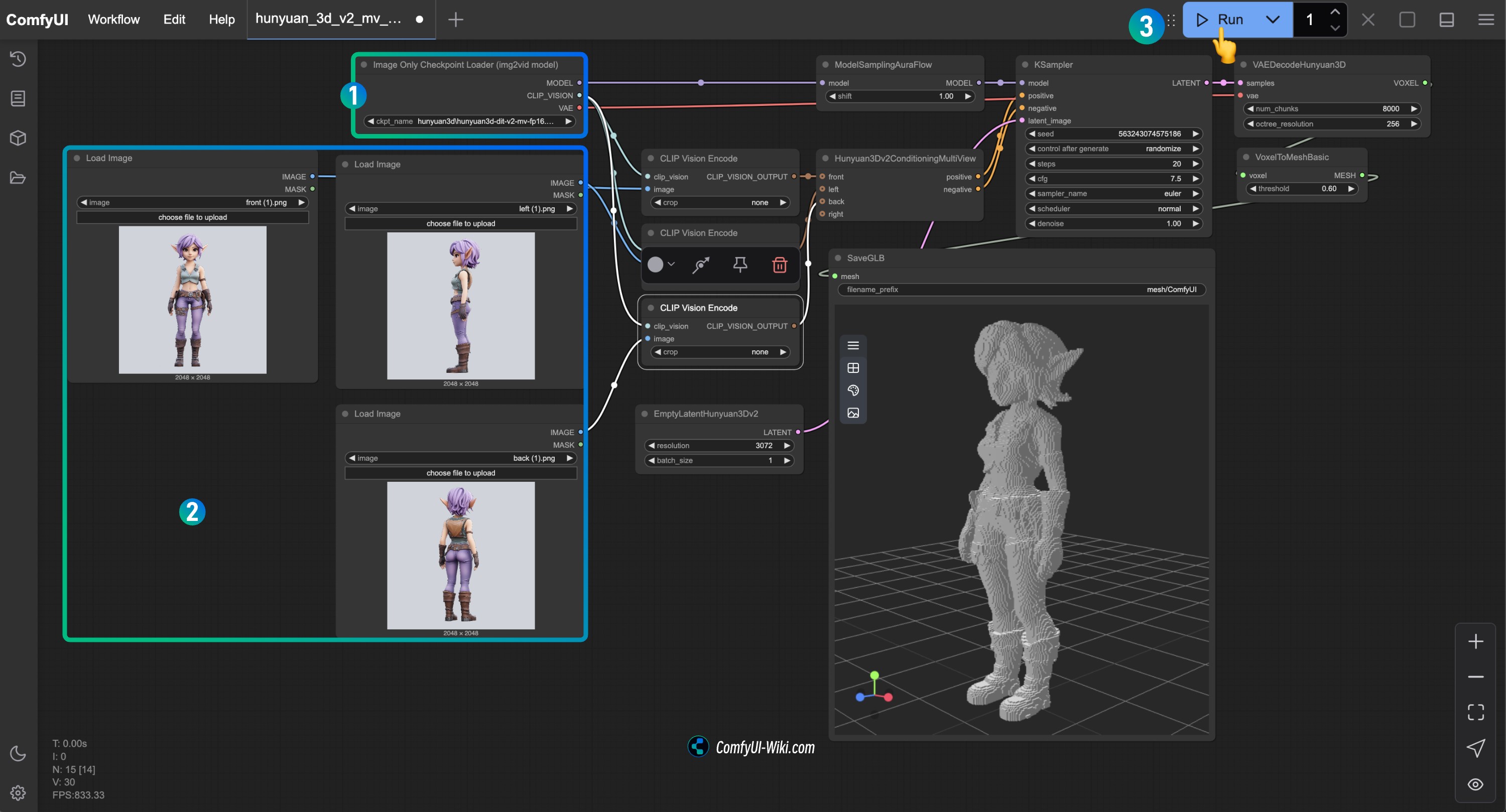 Hunyuan3D-2mv Workflow