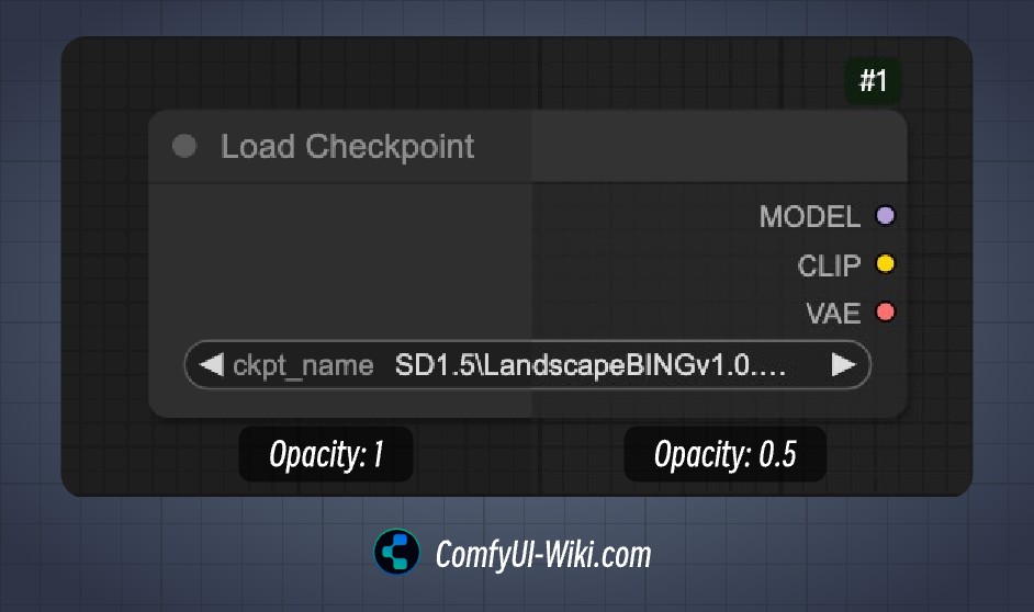 ComfyUI Appearance Settings - Node Opacity