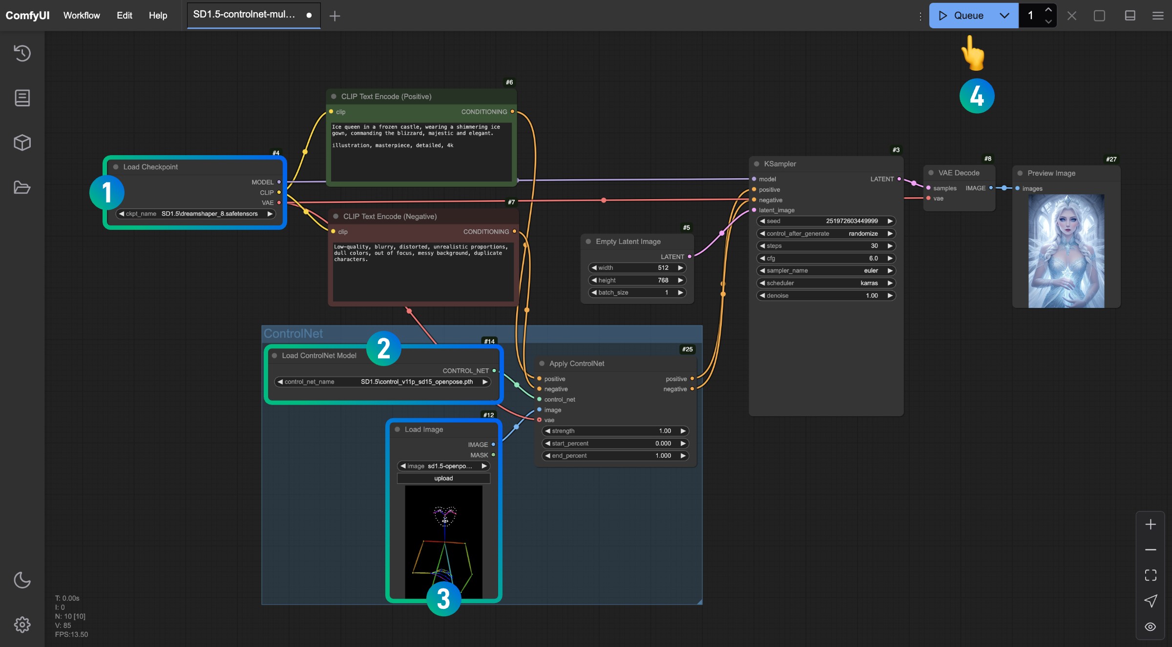 SD1.5 ControlNet Basic Workflow