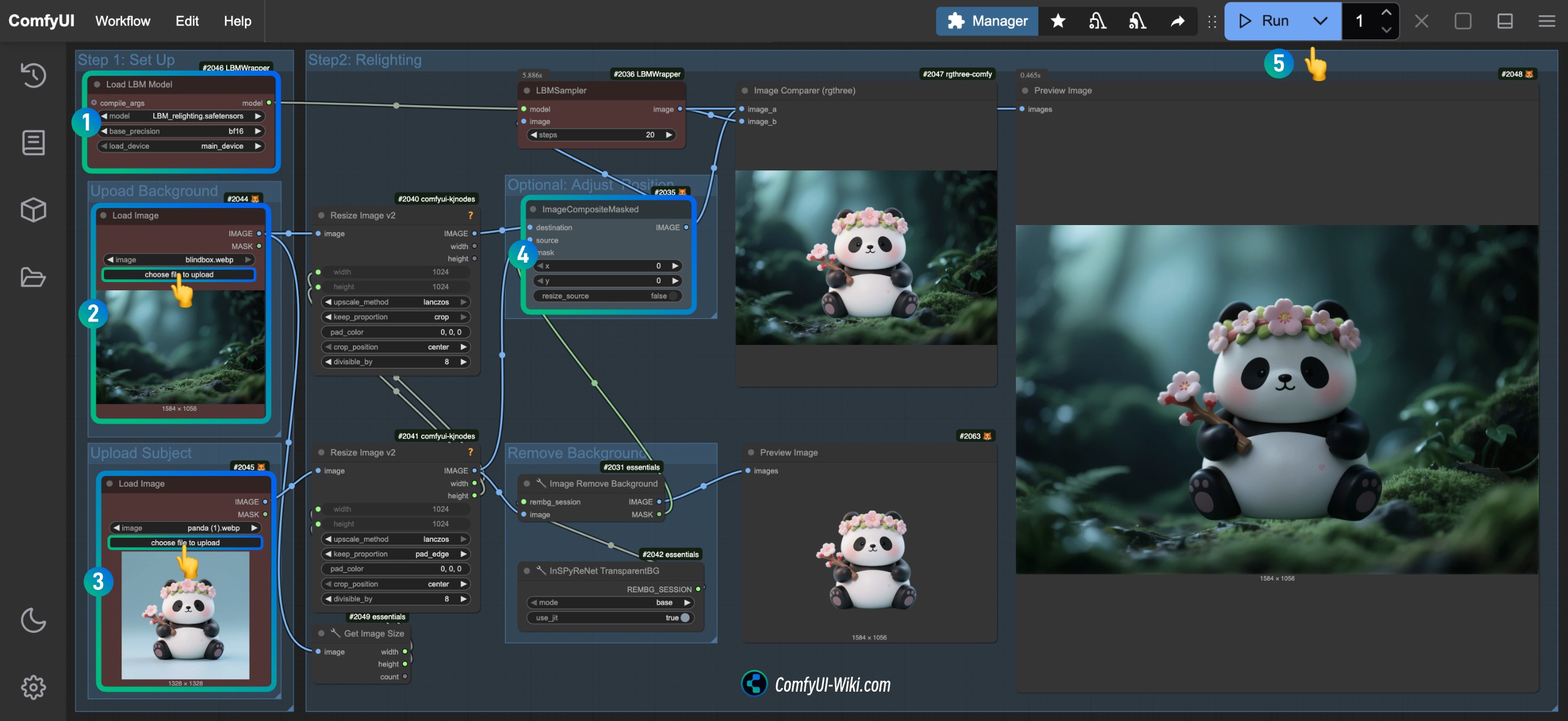 ComfyUI LBM Relighting Workflow Step Guide