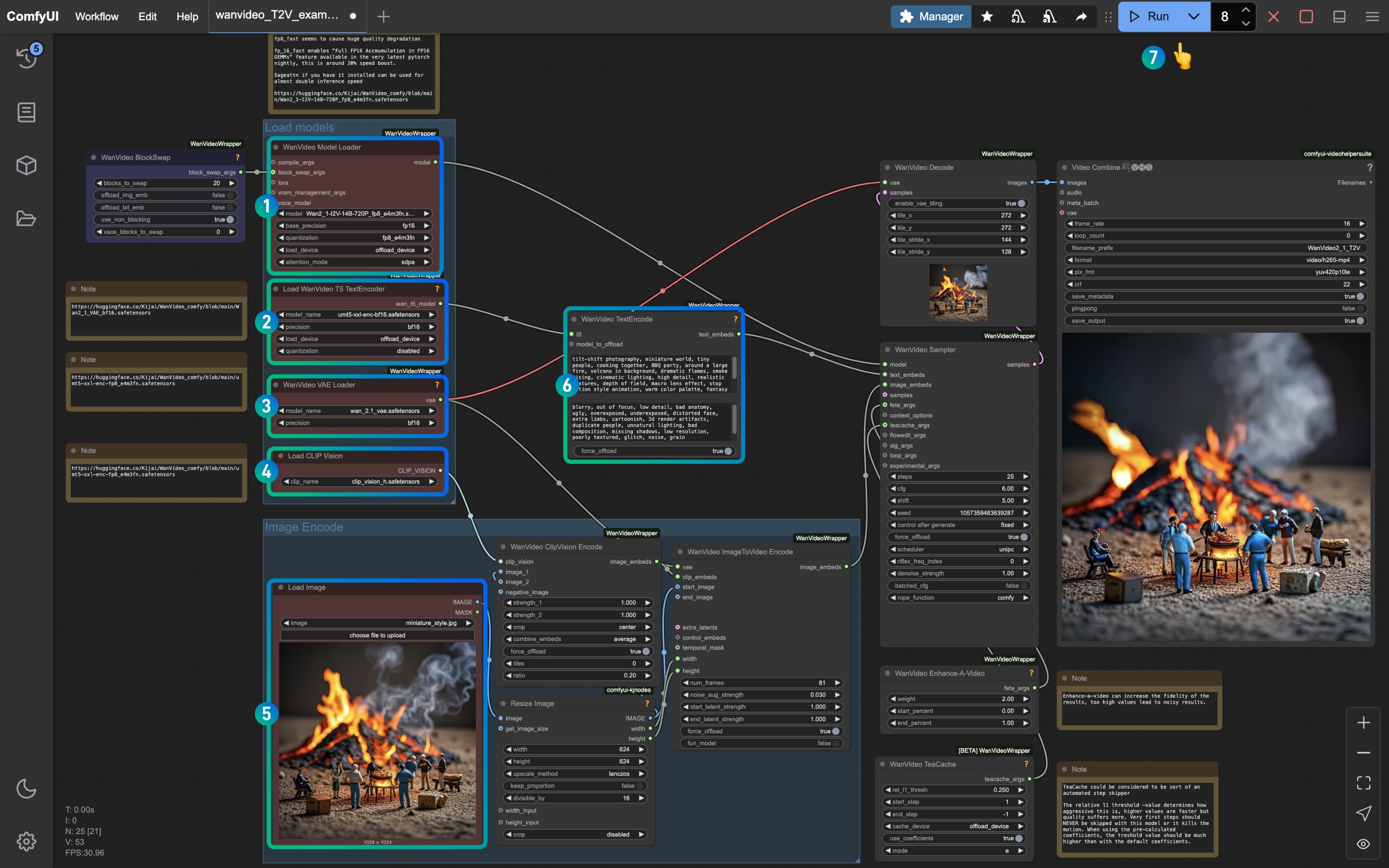 Wan2.1 Quantized Version Image-to-Video 480P Workflow Diagram