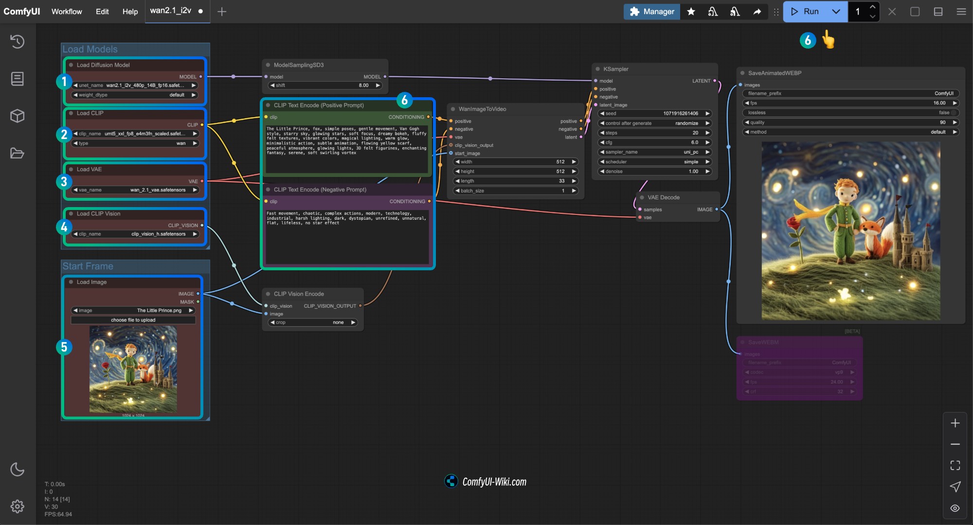 ComfyUI Wan2.1 Workflow Steps