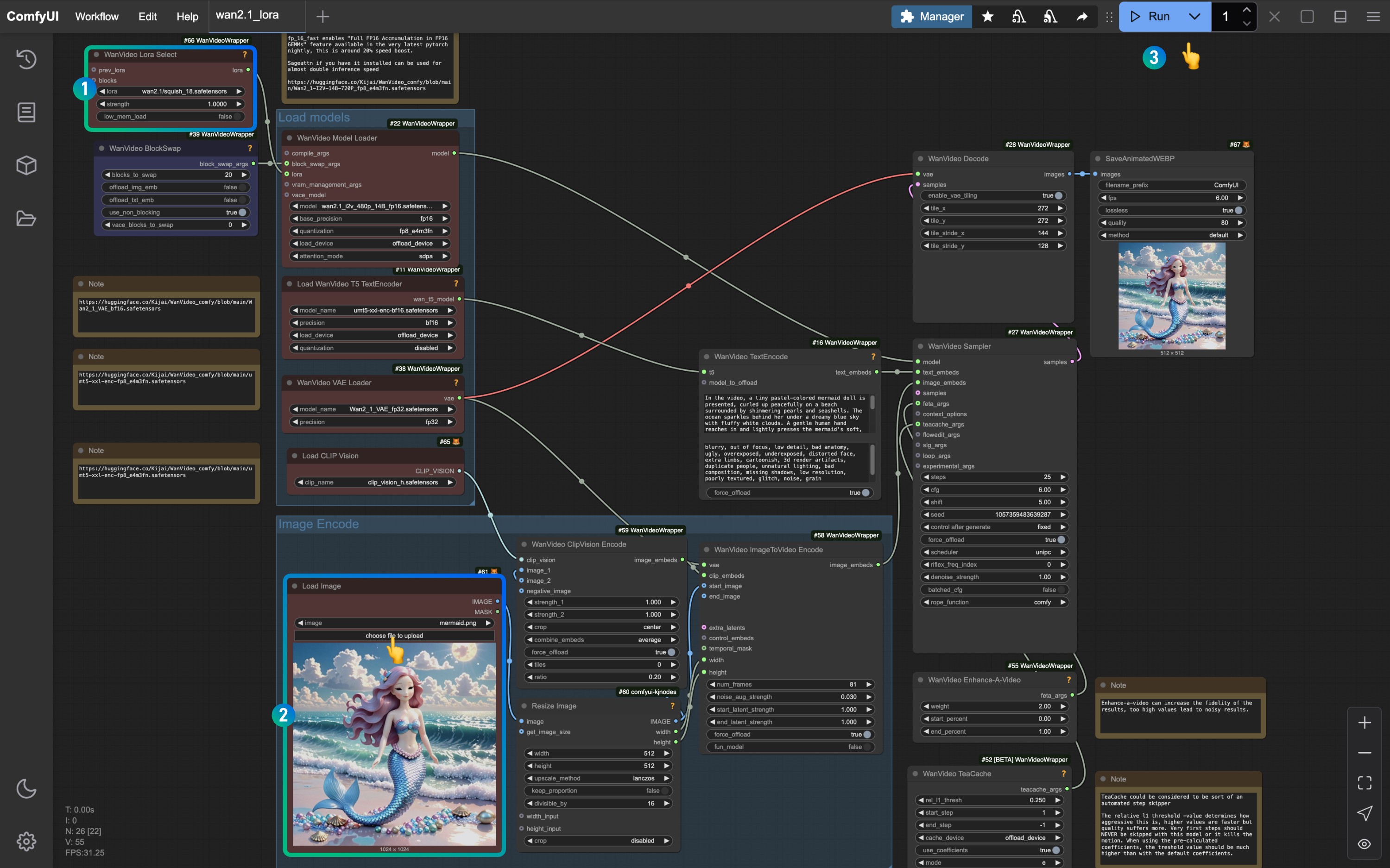 Kijai's Wan2.1 Video LoRA Workflow