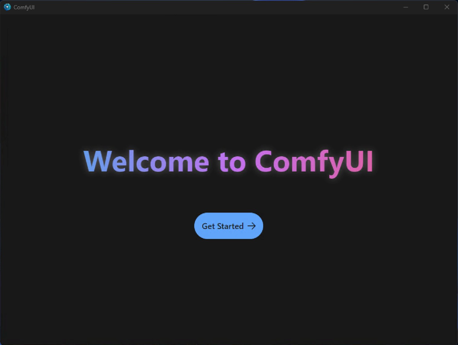 ComfyUI Desktop Start Interface
