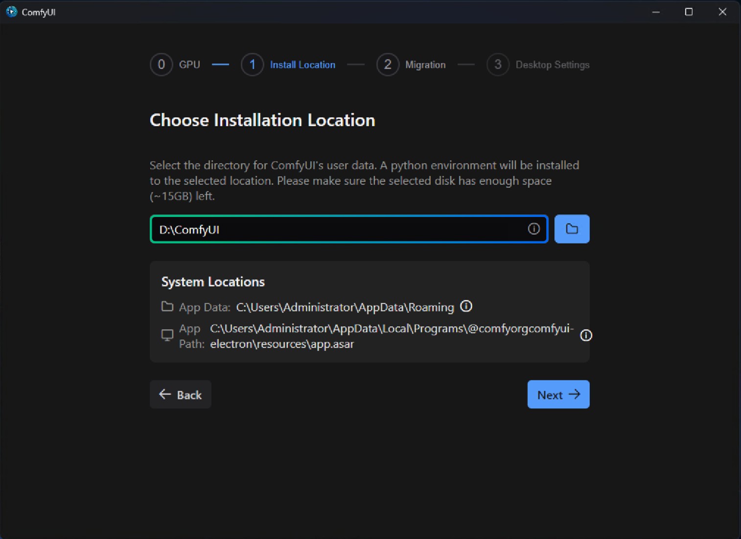 Installation Location Selection