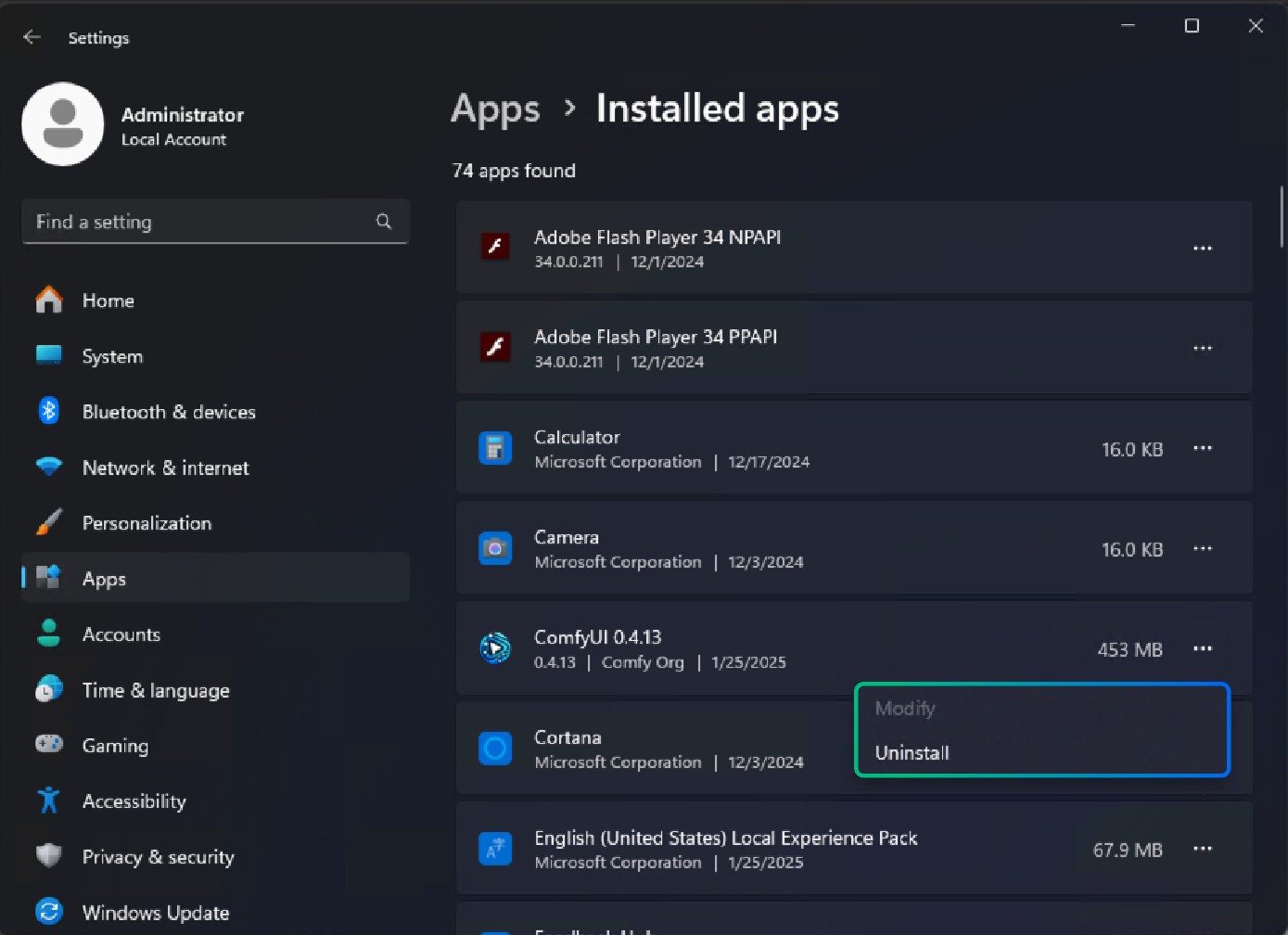 Windows Simple Uninstall
